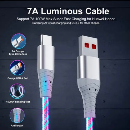 USB-C Kabel leuchtend